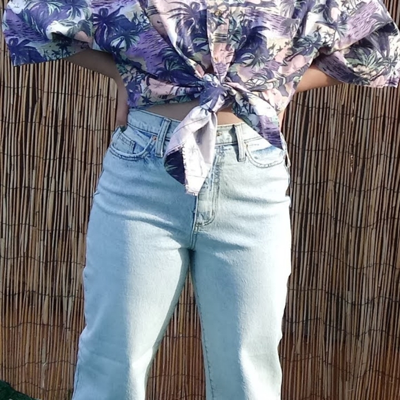 Women's High Rise Vintage Straight Cropped Jeans - Picture 7 of 8